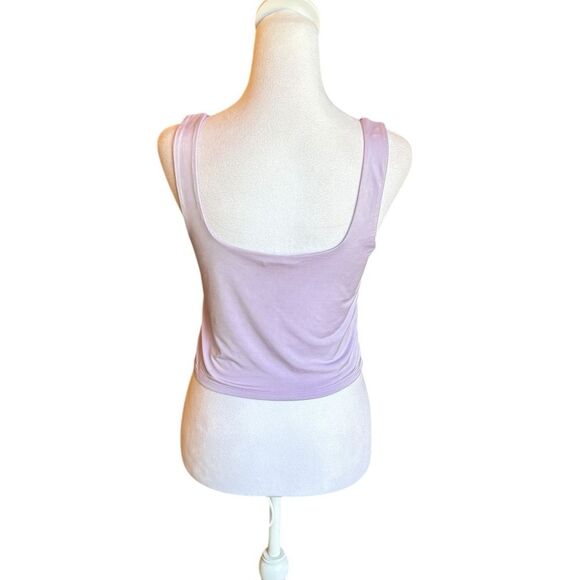 Live In The Moment Lavender Sleeveless Crop Top Tank Top Womens Size Large - Picture 3 of 6